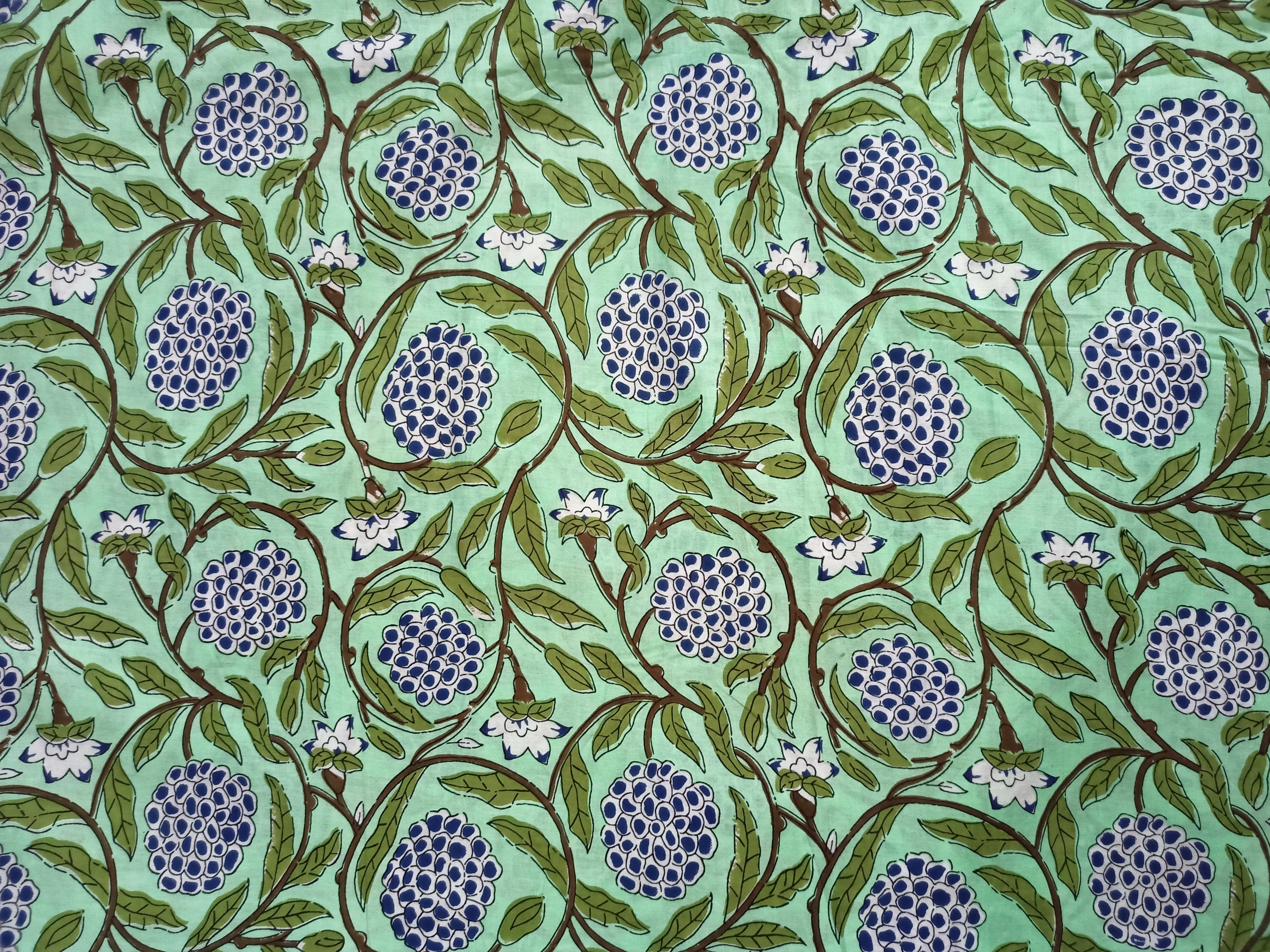 Sanganeri Print Soft Cotton Fabric by the Yard, Indian Hand Block Print  Fabric, Floral Print Fabric, Dressmaking Fabric, Sewing Fabric 