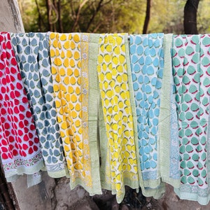 Cotton Sarong| Block Print Sarong Pareo Cotton Boho Scarf| Neck Head Wrap|Beach Sarong| Gift for her|Mothers Day Valentines Birthday Summer