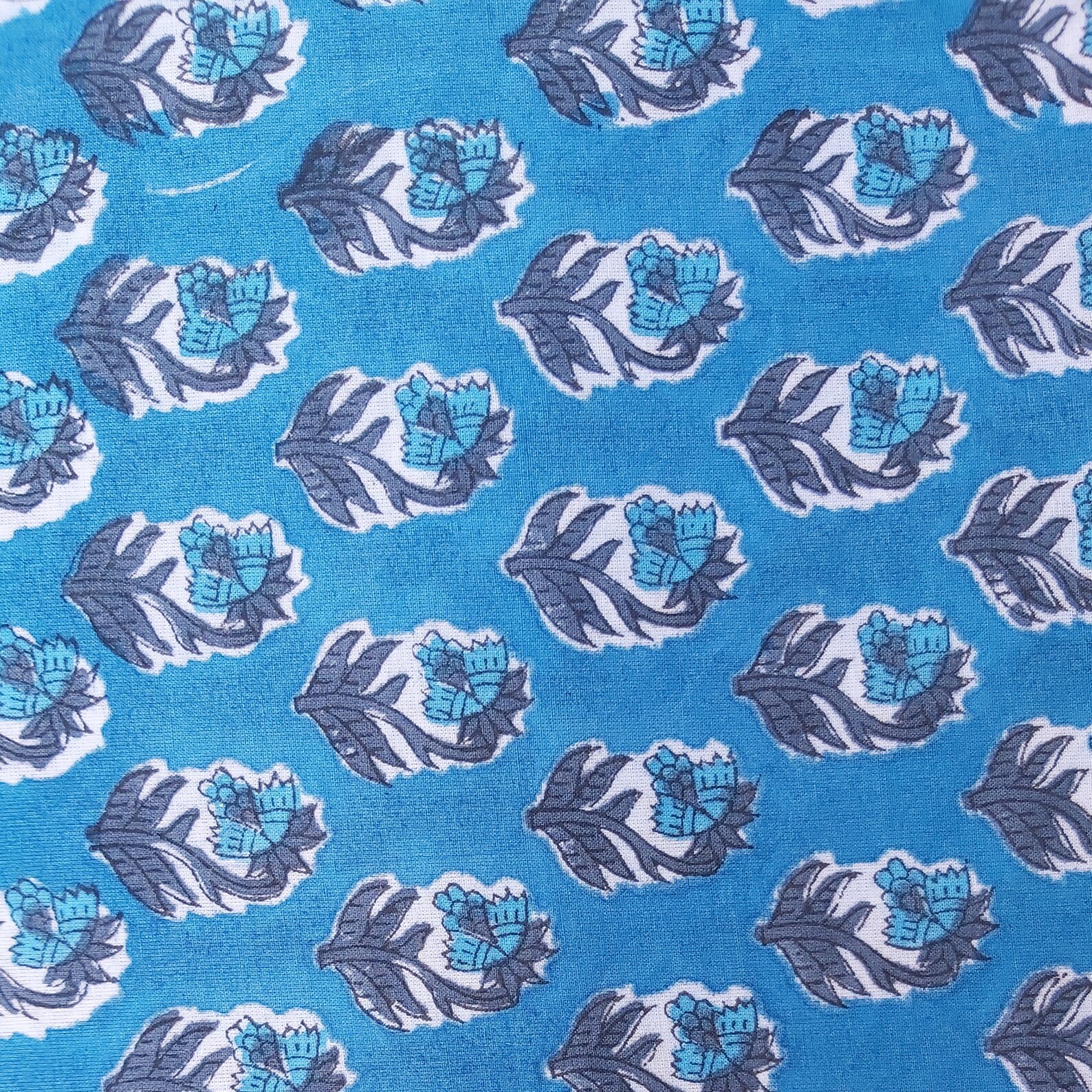 Vegetable Dyed Cotton Fabric Print Hand Block Print Fabric by Etsy