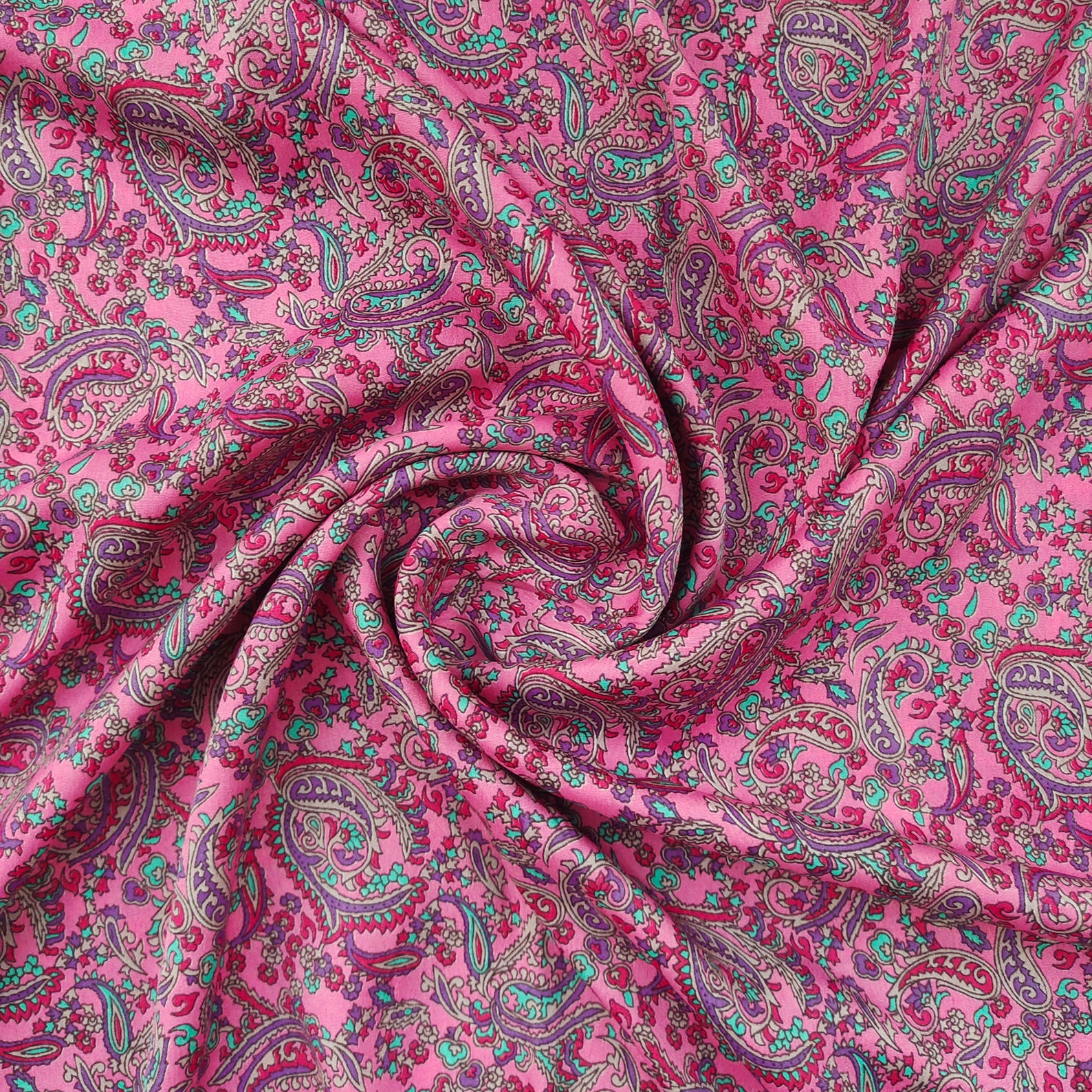 Pink Floral Crepe Silk Fabric Fabric by The Yard Womens Etsy