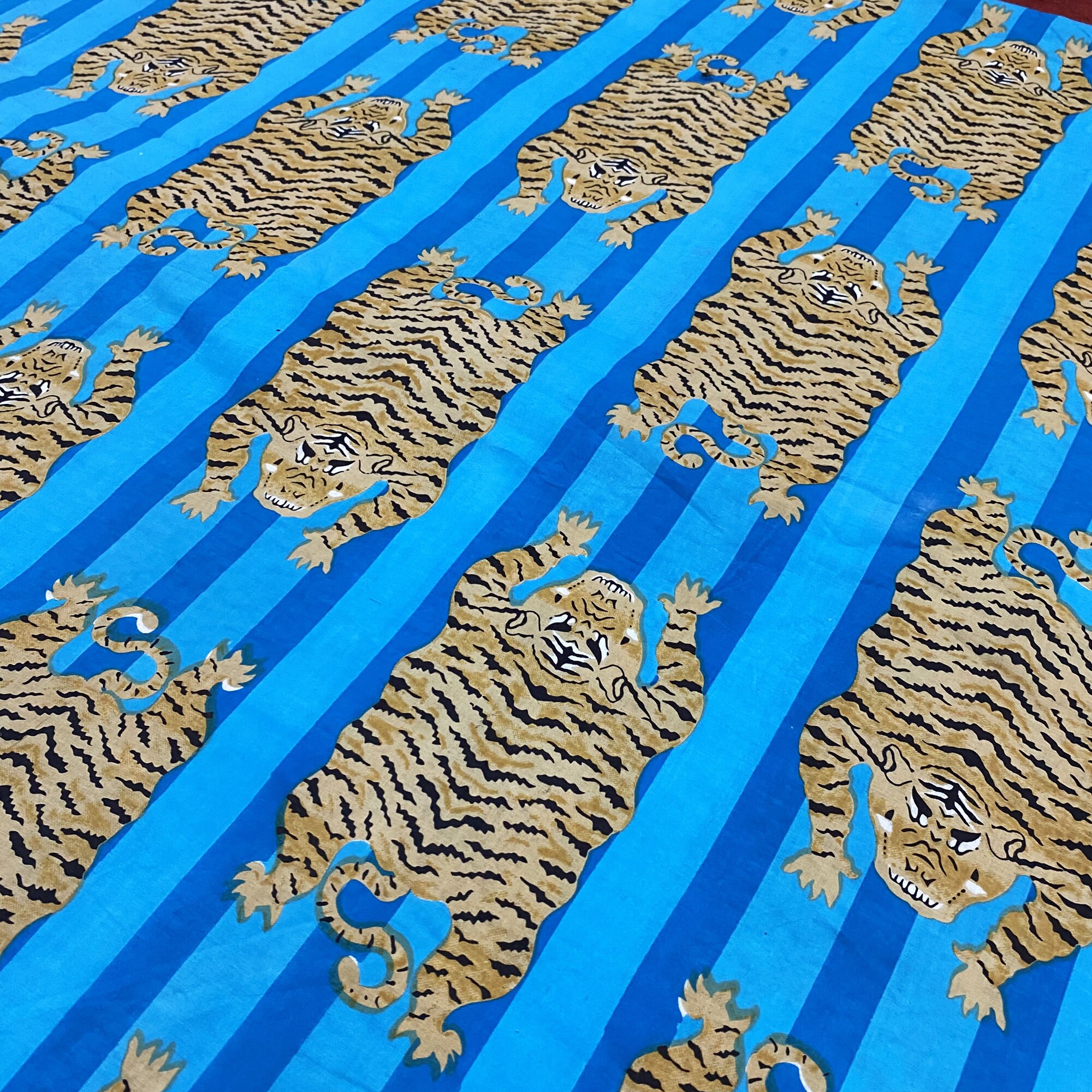 HEUGN twelve Rob India Print Fabric Indian Tiger Print Cotton
