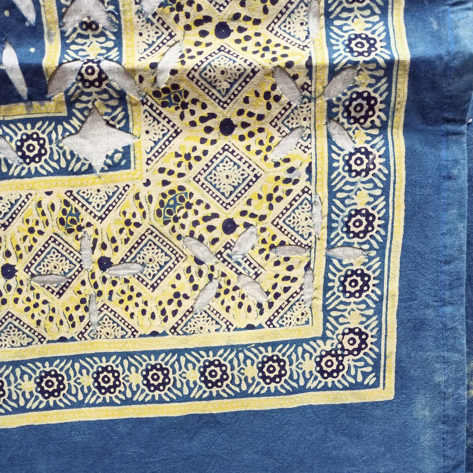 Indian Cotton Bed Sheet Cutwork Bed Cover Floral Print Etsy