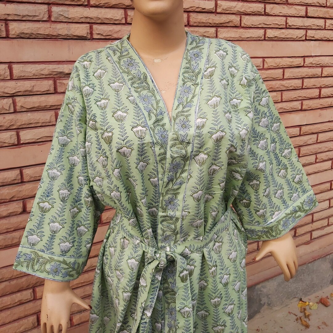 Cotton Block Printed Kimono