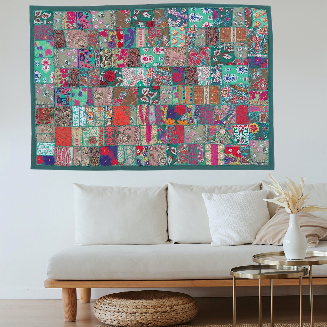 Indian patchwork wall hanging hotsell