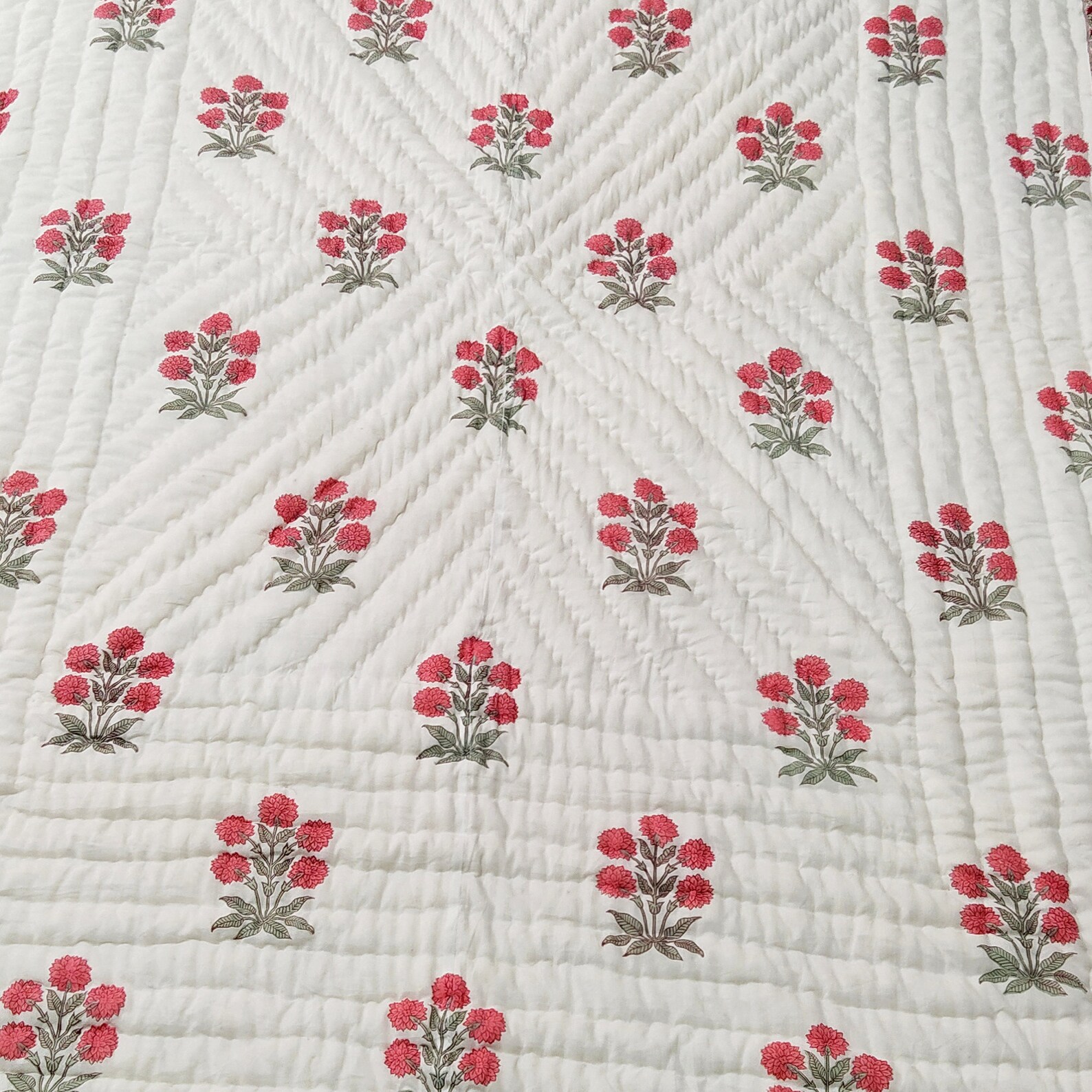 Handmade Reversible Quilt Indian Cotton Quilt Soft Cotton Etsy