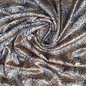 Printed Satin Silk Fabric By The Yard: Iron Free Dressmaking Material