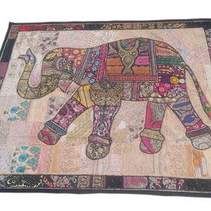 Handmade Elephant Wall Tapestry, Indian Vintage Wall Hanging Tapestry, Hippie Tapestry, Bohemian Wall Decor, Gift For New Home
