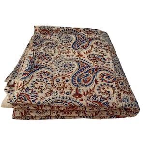 Nuovo tessuto di cotone stampato Kalamkari, tessuto con stampa floreale a blocchi, abbigliamento per bambini, tessuto tagliato su misura, abbigliamento da donna