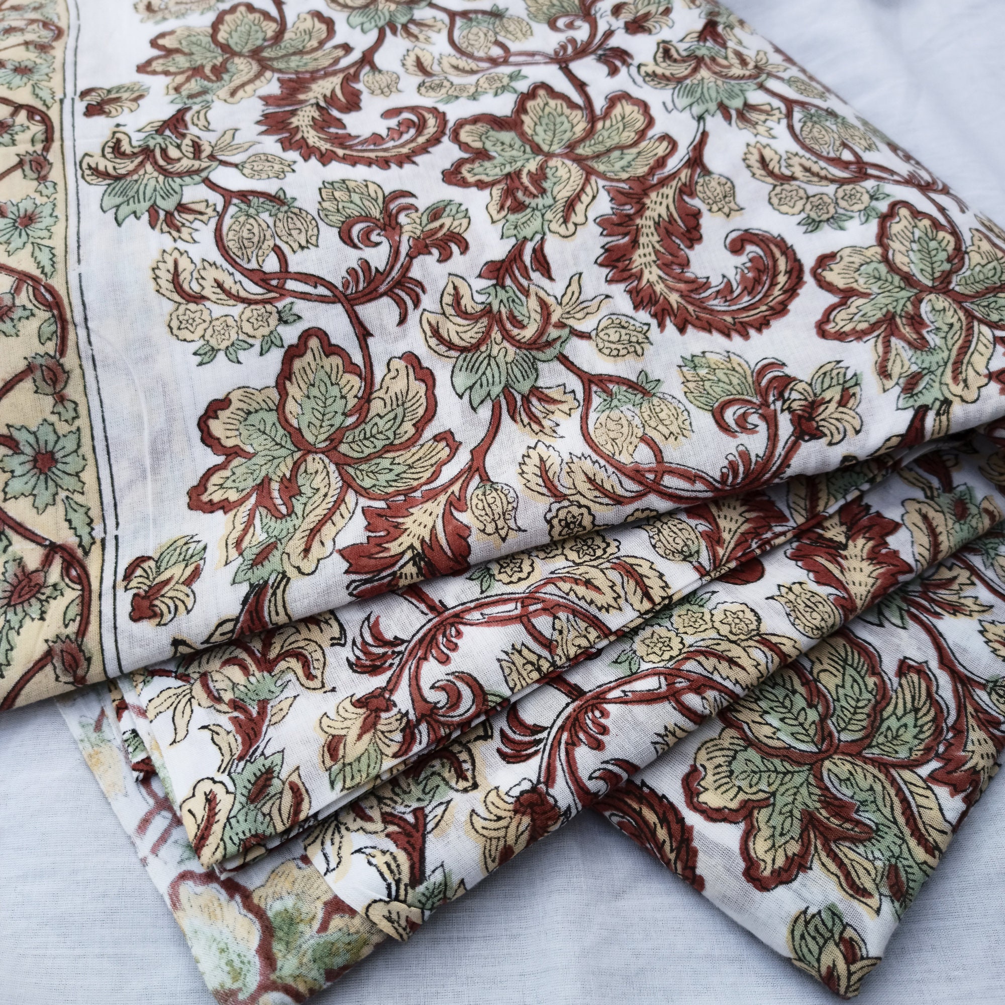 Block Print Fabric By Yard Indian Cotton Fabric Cotton Etsy