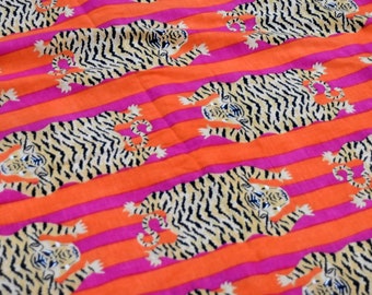Animal Print Cotton Fabric: Indian Block Print Sewing Material