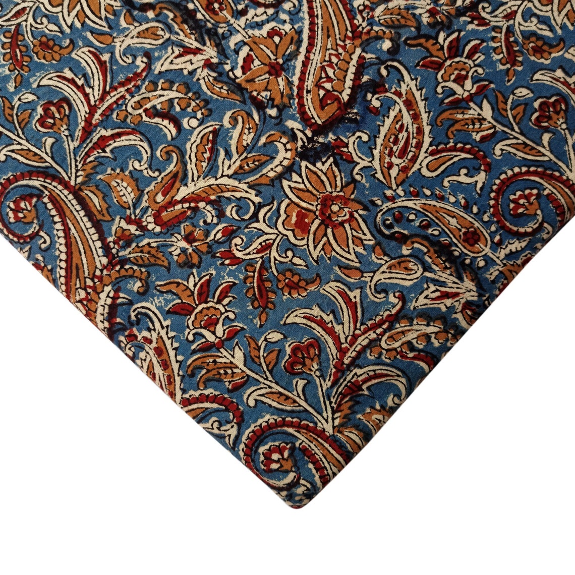 Red - Hand Block Print Kalamkari Cushion Cover 33