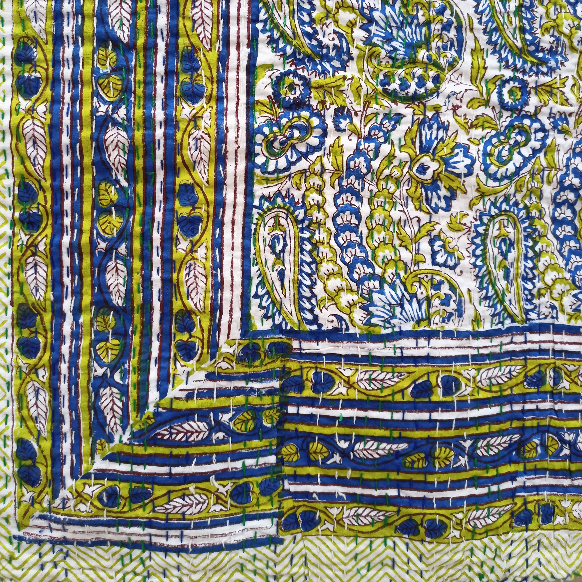 Cotton Kantha Quilt Indian Kantha Quilt Queen Kantha Quilt Etsy