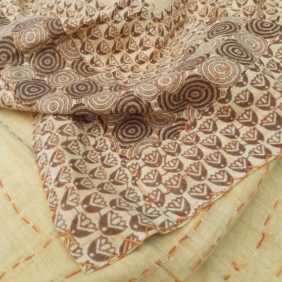 Elephant Design Hand Stitch Bed Cover Handmade Embroidery Etsy