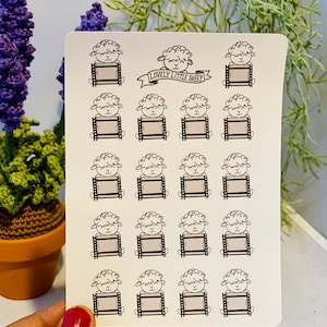 Woolly the Sheep, Movie roll, foglio adesivo, Filmrol, bioscoop, uitje, adesivi carini, schaap, bios, biglietto, pianificatore, diario, bullet journal