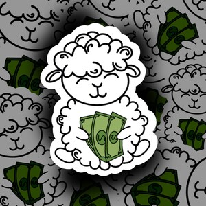 Woolly the Sheep, Budget Sticker Sheet, Geld, Geld, Budgetplanung, Sticker Set, Planer, Euro, Tracking, Ausgaben
