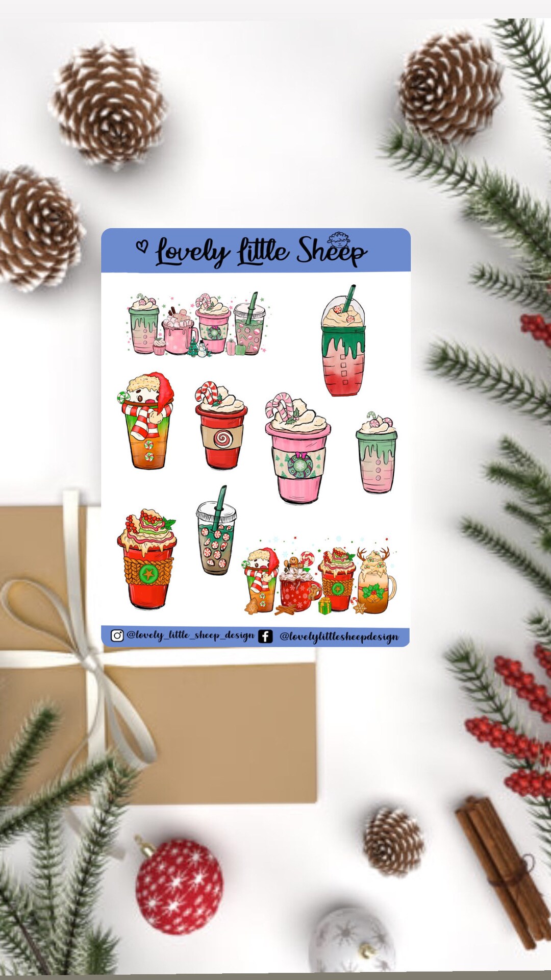 Digital Planner Christmas Stickers JPG PNG PDF STUDIO3 Christmas Cute ...
