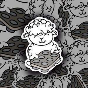 Woolly the sheep, Sticker, Cupcake, tray, Baking, bakken, cupcake tray, cupcakes, muffins, taart, gebak, stickers, plannen, planner, journal