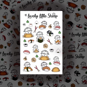 Woolly the Sheep, Sushi, cuisine japonaise, Poisson, Nori, Wasbi, Nigiri, Maki, Soja, Riz, Baguettes, Gari, Oeuf, Sesam, Rouleau de dragon, Tempura