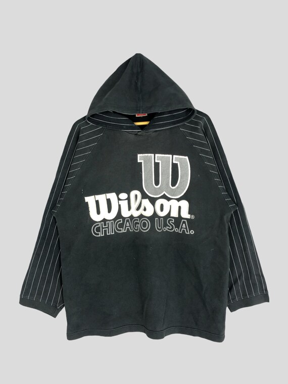 Vintage Wilson sports USA stripes colorblock hoodie 9… Gem