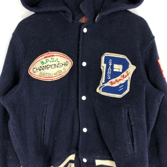 Vintage Batsu Athlete Champs Varsity Jacket With Hodd… Gem