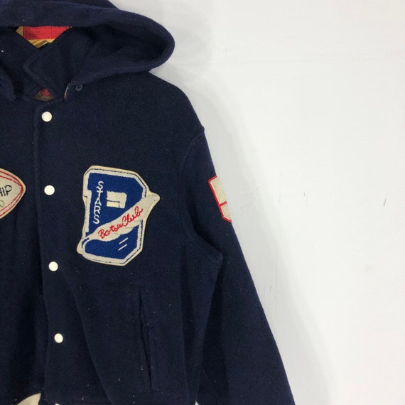 Vintage Batsu Athlete Champs Varsity Jacket With Hodd… Gem