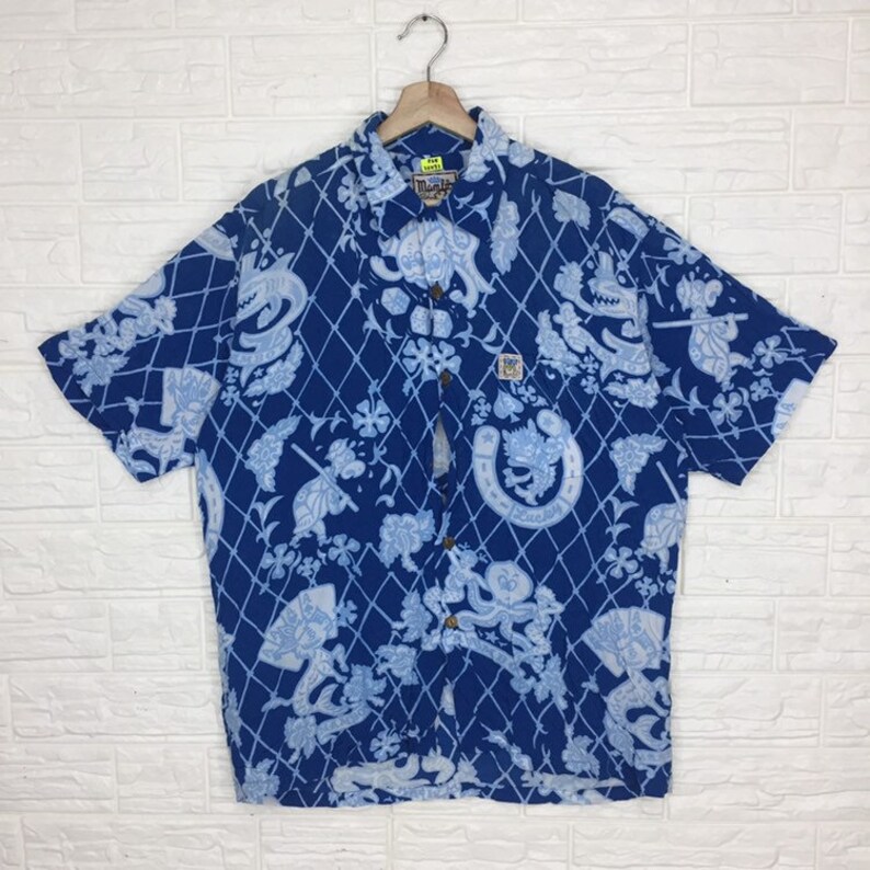 Vintage Mambo All shops Over Print Button Down Oxford XL Size