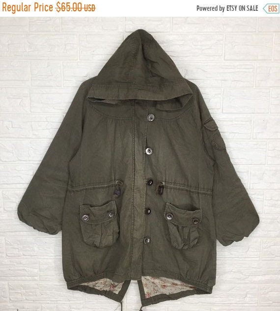 SALE 15% Vintage Parka Jacket Military Style Jacke