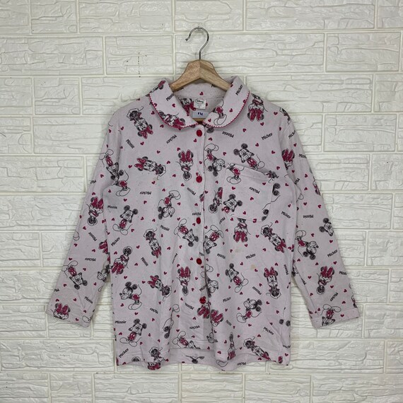 Vintage Disney Pyjamas Button Down M Size