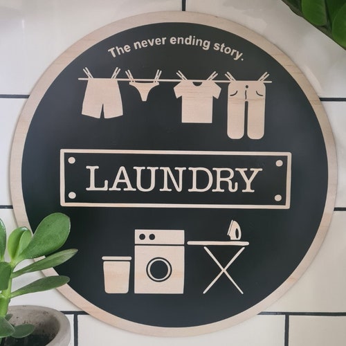 Wooden Laundry Sign / Door Sign / Home Decor / Wall Hangings Etsy