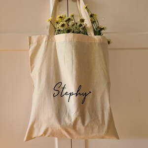 100% Cotton Personalised Everyday Tote Bag - Shopping Bag - Gift Bag