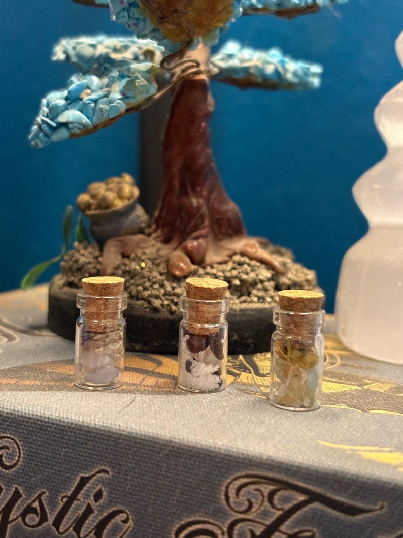 Custom Dry Herb Spell Jar: Crystals, Herbs, and Flowers image 17