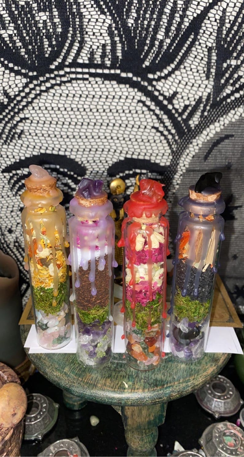 Custom Dry Herb Spell Jar: Crystals, Herbs, and Flowers image 15