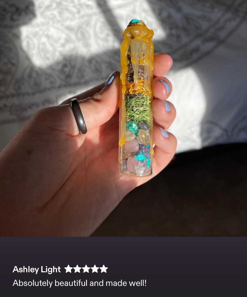 Custom Dry Herb Spell Jar: Crystals, Herbs, and Flowers image 11