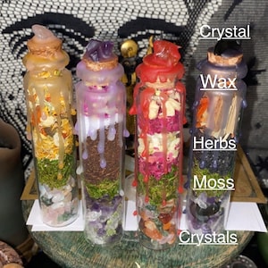 Custom Dry Herb Spell Jar: Crystals, Herbs, and Flowers image 7