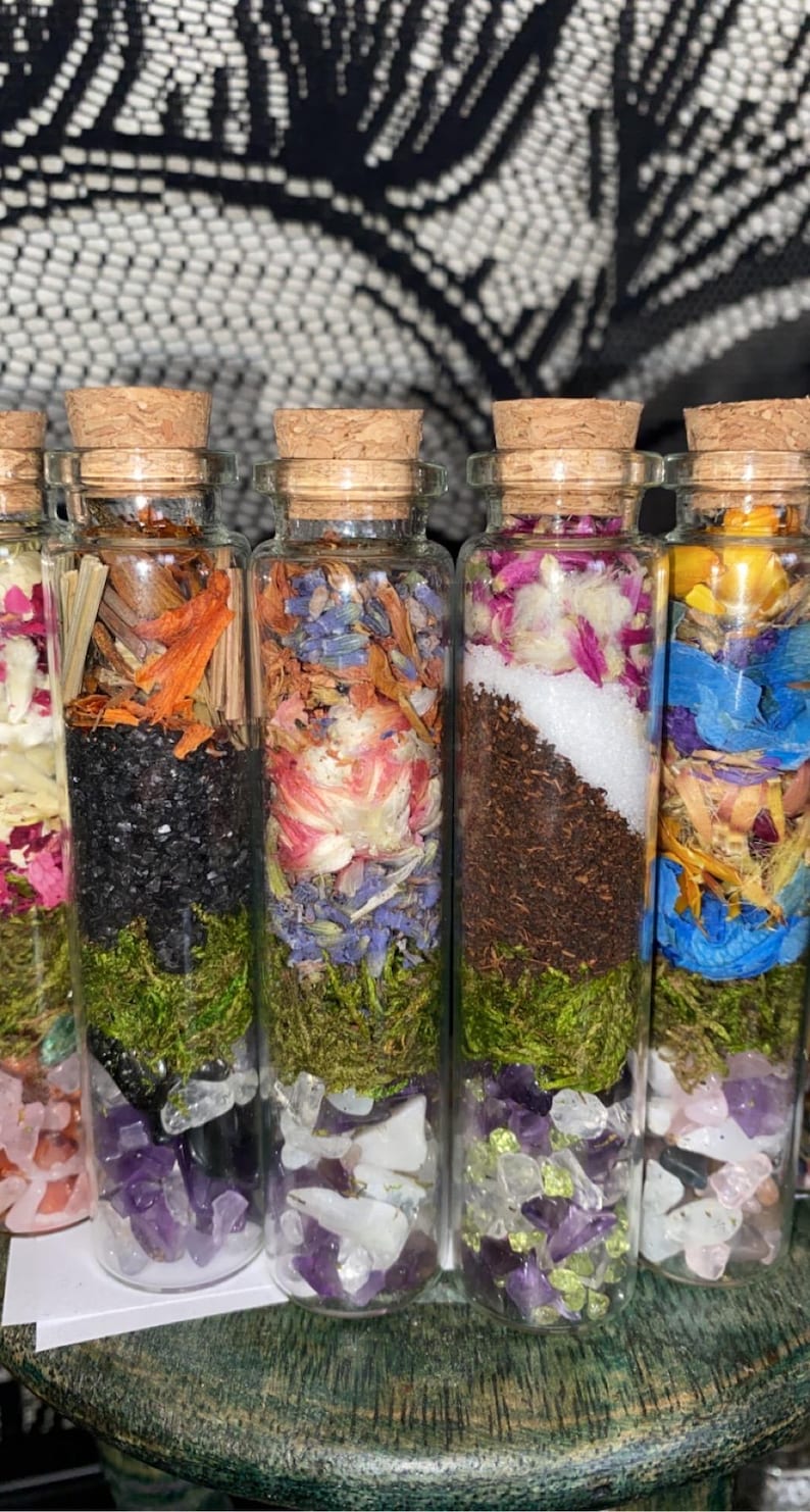 Custom Dry Herb Spell Jar: Crystals, Herbs, and Flowers image 18