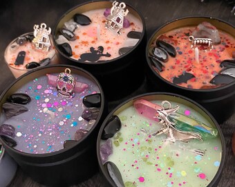 LIMITED EDITION Halloween Candles, Spell Candle, Witch Candle, Pumpkin Candle, Spooky Candle, Crystal Candle, Ritual Candle, Fall Candle