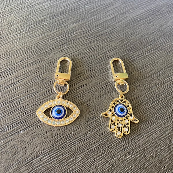 Evil Eye Keychain, Hamsa Keychain, Evil Eye Charm, Evil Eye Protection, Protection Keychain, Hamsa Protection, Hamsa Evil Eye