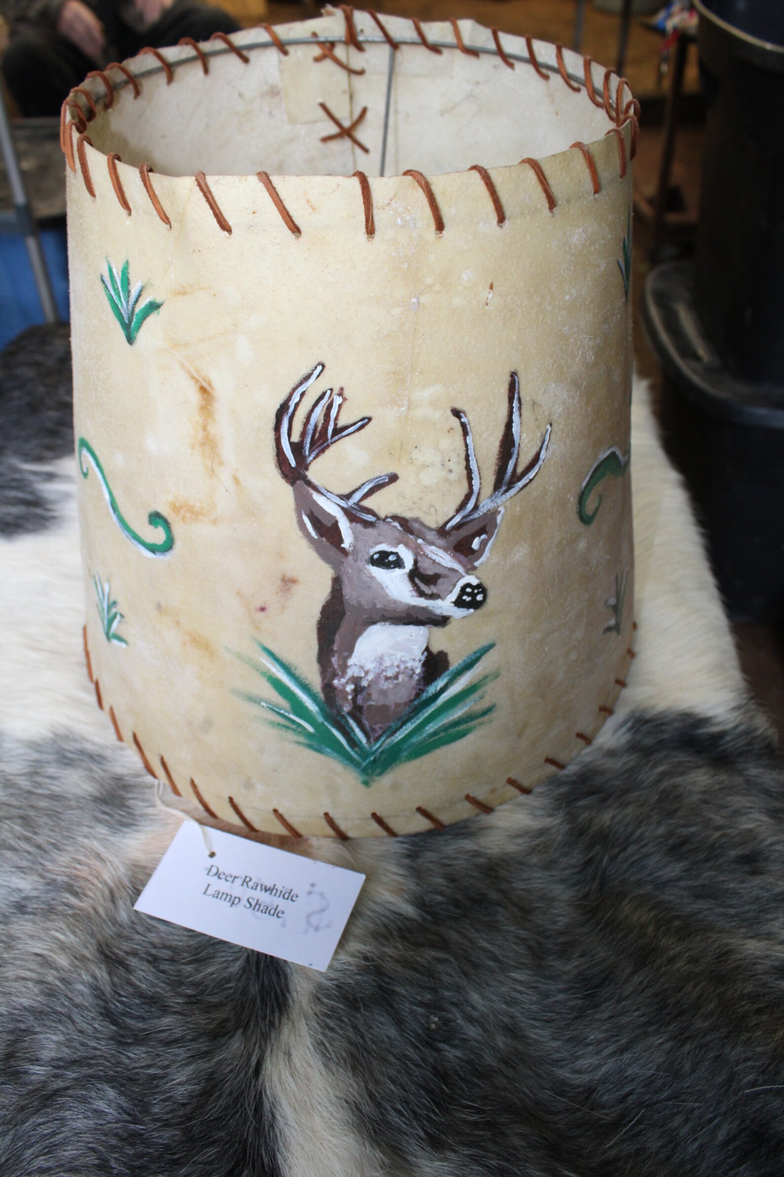 Deer Rawhide Lamp Shade 10x14 Etsy