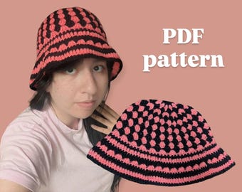 PDF PATTERN | Granny Stitch Bucket Hat Crochet Pattern PDF