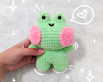 Peluche grenouille au crochet | Peluche Amigurumi faite main