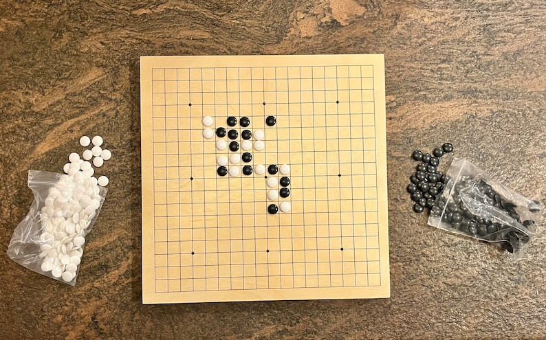 Personalized GO Game Set: 19x19 Grid, 361 Stones - Etsy