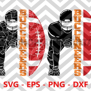 Buccaneers Bundle Distressed Football Half Player svg, Buccaneers Team svg, Football Player svg, Half Player svg