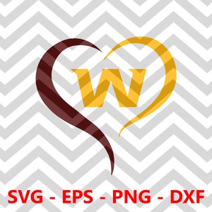 Washington Football Team Heart svg, Washington Svg, Washington Football Team Svg For Cricut, Washington Logo Svg, Washington Clipart