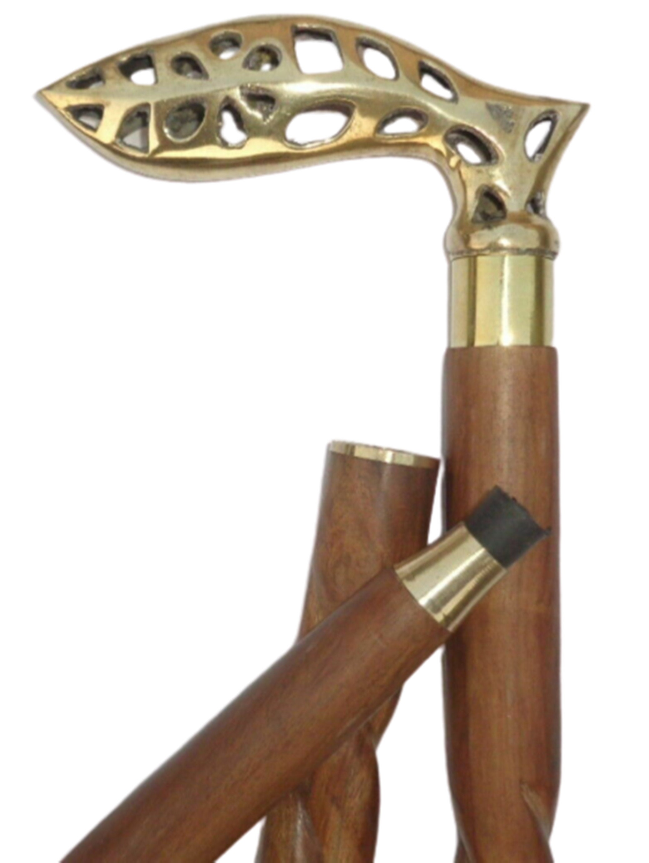 Designer Victorian Brass Handle with Wooden Walking Cane Style Etsy