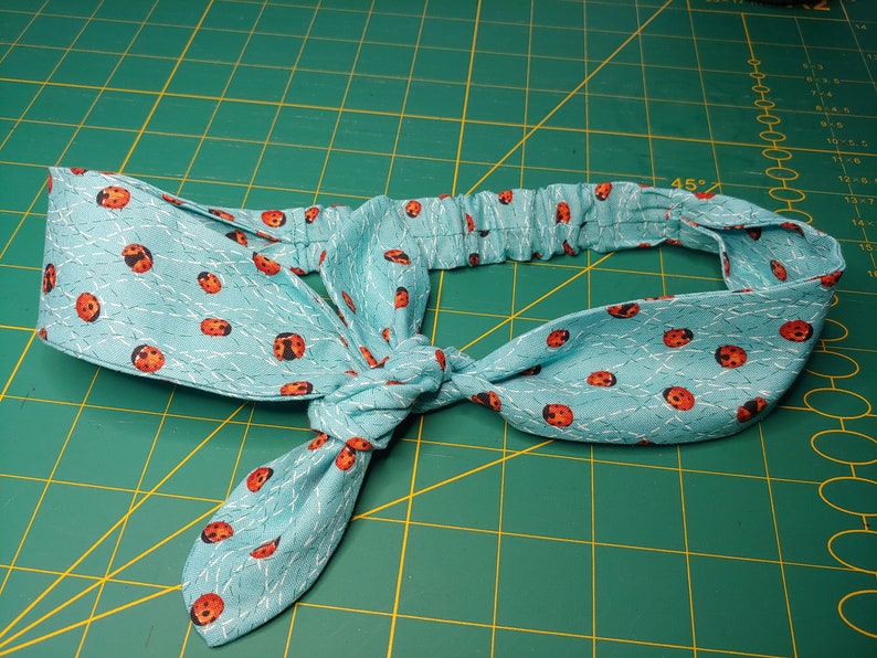 cute ladybug facemask scrunchie hairband