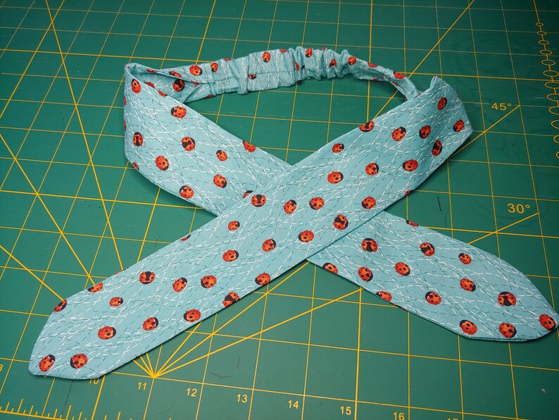 cute ladybug facemask scrunchie hairband