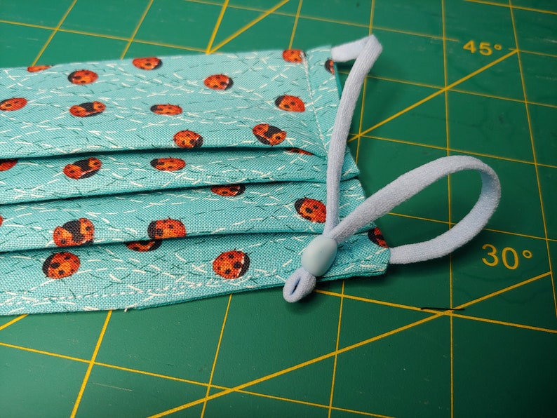 cute ladybug facemask scrunchie hairband