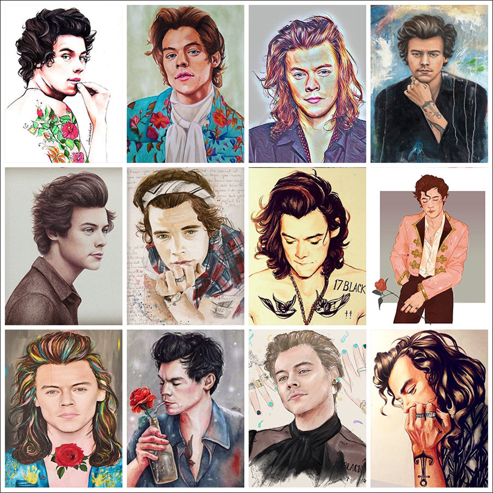 Harry Styles DIY Diamond Painting 5D Full Square/Round Drill Etsy