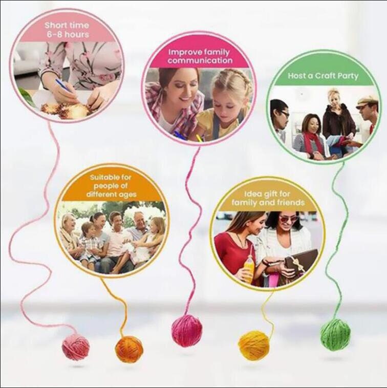 Kits & How To Craft Supplies & Tools Kits Features Needle cows DIY Latch Hook Kit Thread Pre