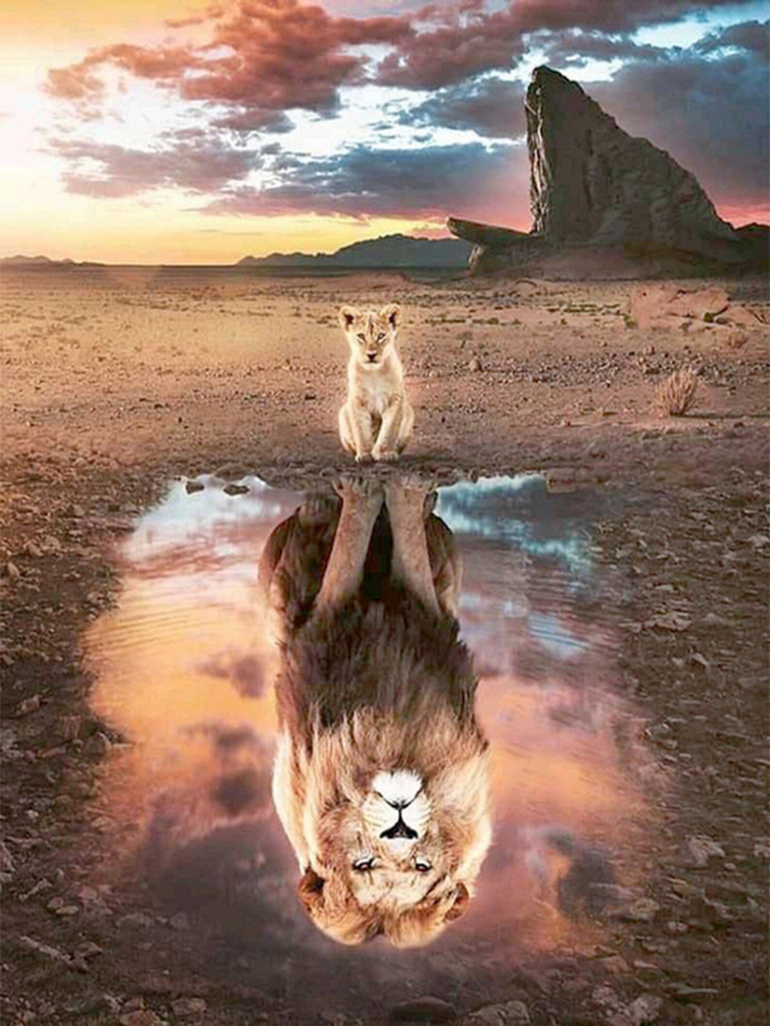 5D DIY Full Round Diamond Painting Lion King Cross Stitch | Etsy